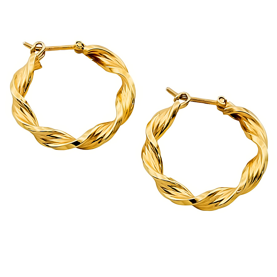 9ct Gold (Hollow) 2g Hoop Earrings